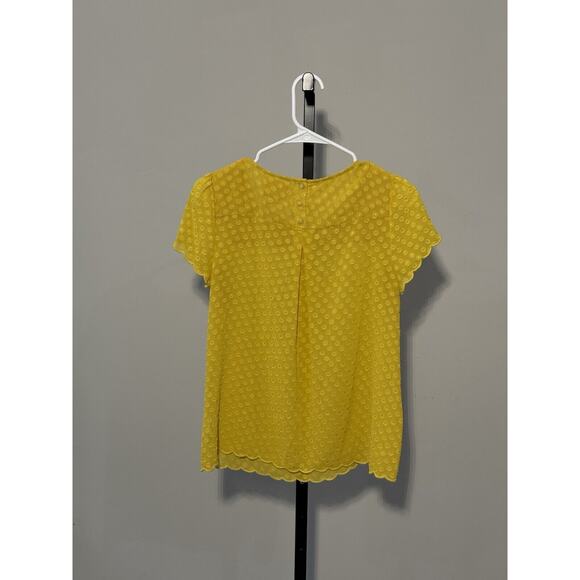 Maeve Women’s Blouse Top Button-Front Yellow Size 4 - Picture 2 of 3